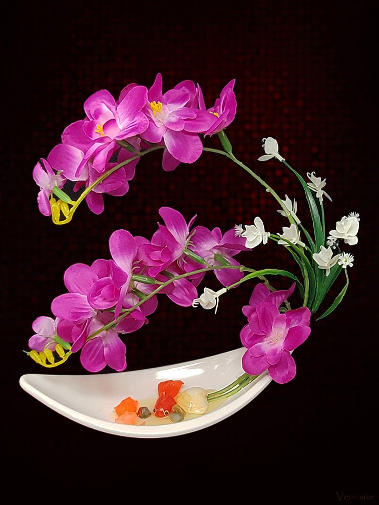 Amazon-home-Purple-Orchid-with-Bonsai-Flower-Vase-Vernisite-Gift-shop-3