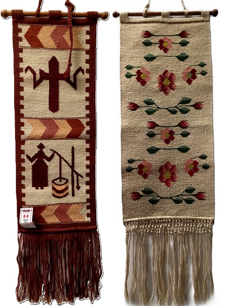 Romanian Artisanal Wall Rug - Unique Traditional Patterns