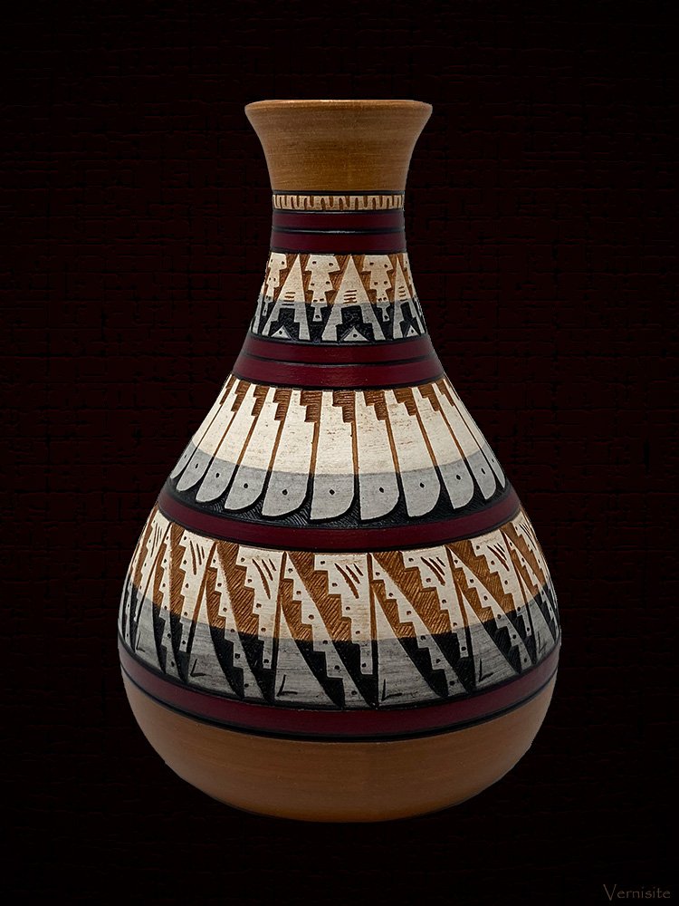 Navajo Pueblo Original Vase - Decorative Pottery Jar Decor