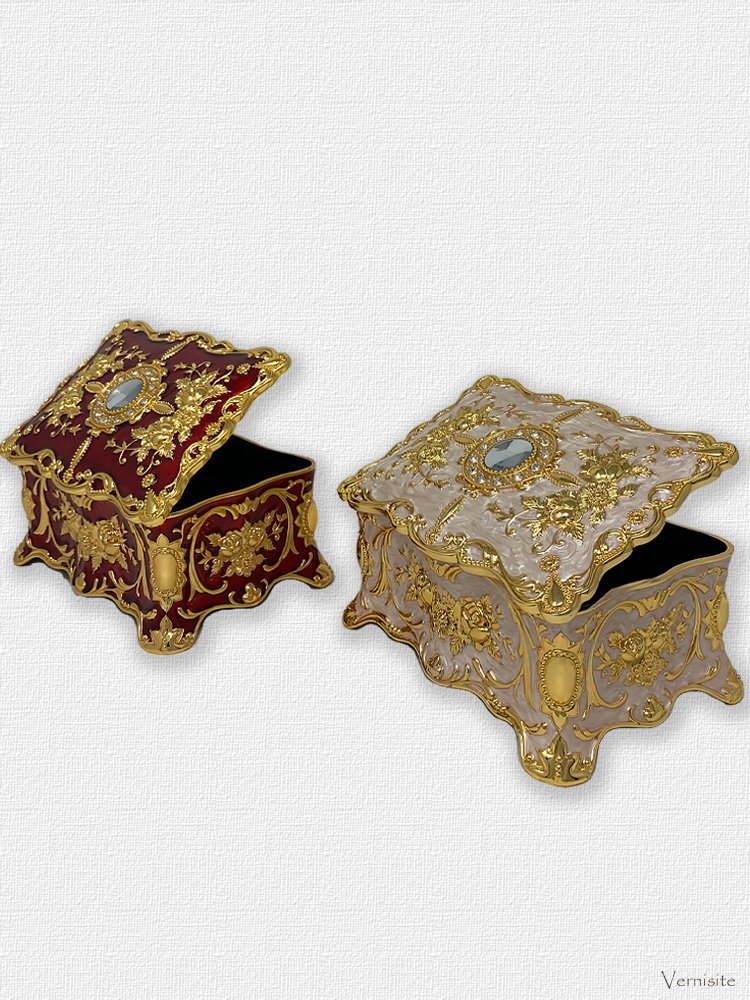 Vintage Antique Jewelry Box - Treasure Style Trinket Container