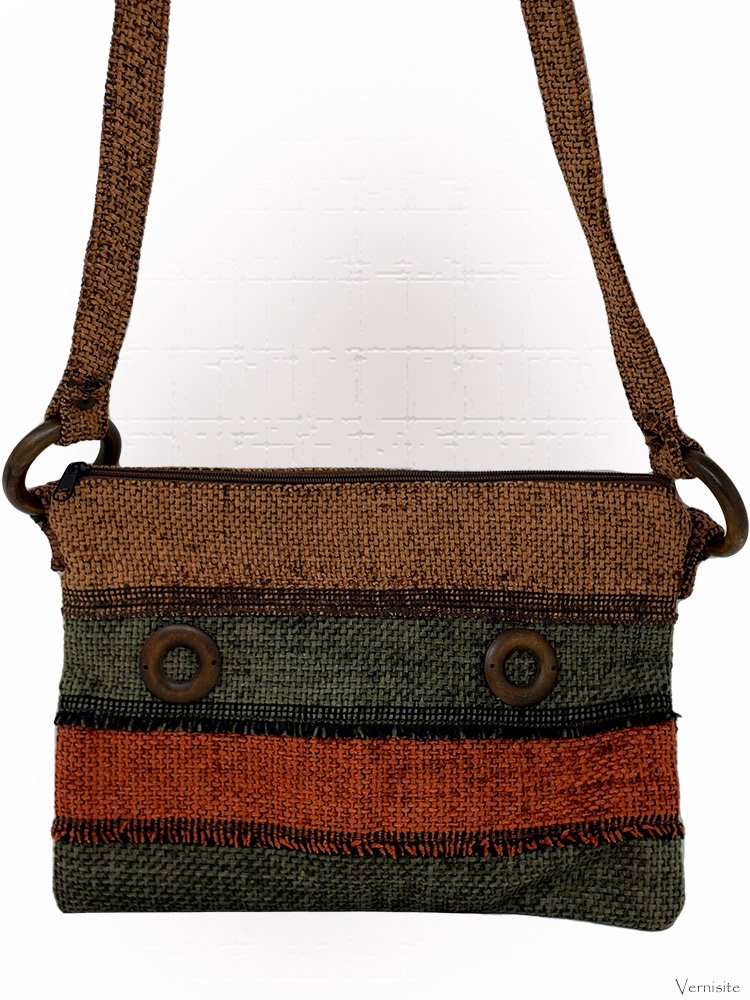 Handmade Armenian Earth-Tone Artisan Crossbody Bag  | Traditional Ethnic Shoulder Purse