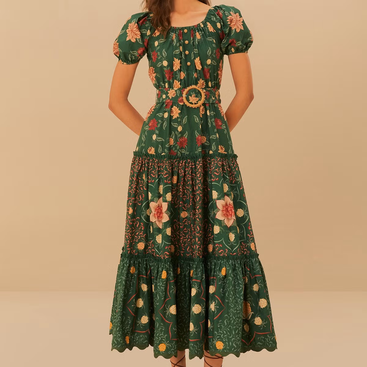 AFP - Farm Rio Pineapple Garden Cotton Maxi Dress