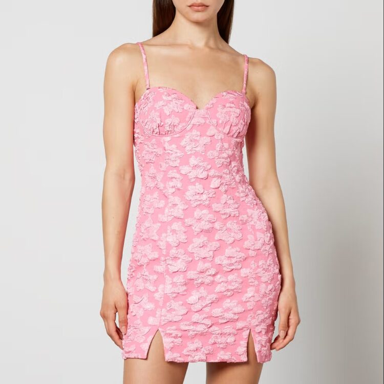 Rotate Birger Christensen Floral-Jacquard Mini Dress