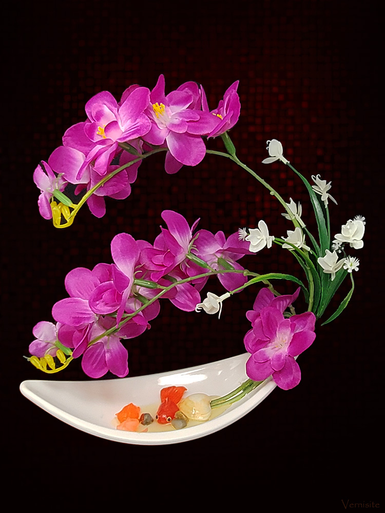Amazon-home-Purple-Orchid-with-Bonsai-Flower-Vase-Vernisite-Gift-shop-3