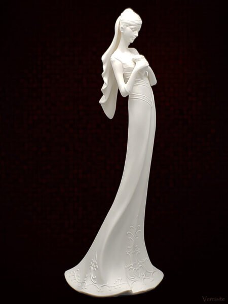 Symbolic Bride Statue Holding Flower - Figure of Love and Hope