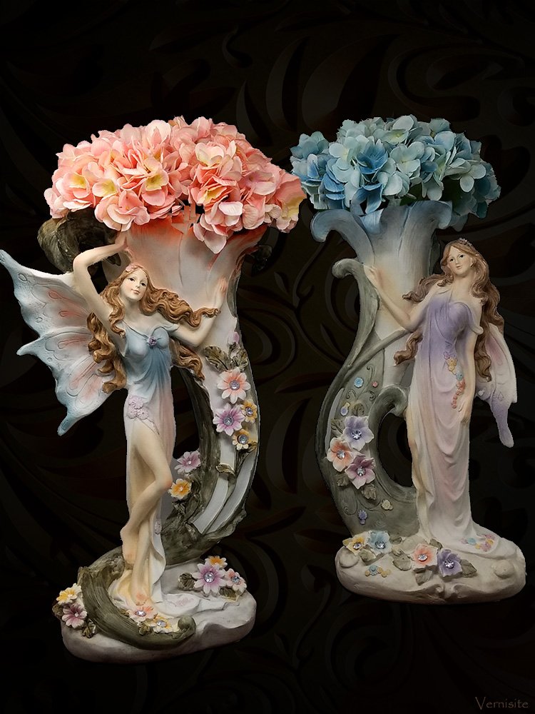 Colorful Butterfly Fairies Statue - Vibrant Vases Decor
