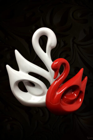 Red-White-Swans-Statue-Vernisite-Art-Deco-Gift-Gallery Red-White-Swans-Statue-Vernisite-Art-Deco-Gift-Gallery