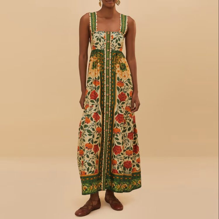 AFP - Farm Rio Garden Tapestry Cotton Maxi Dress