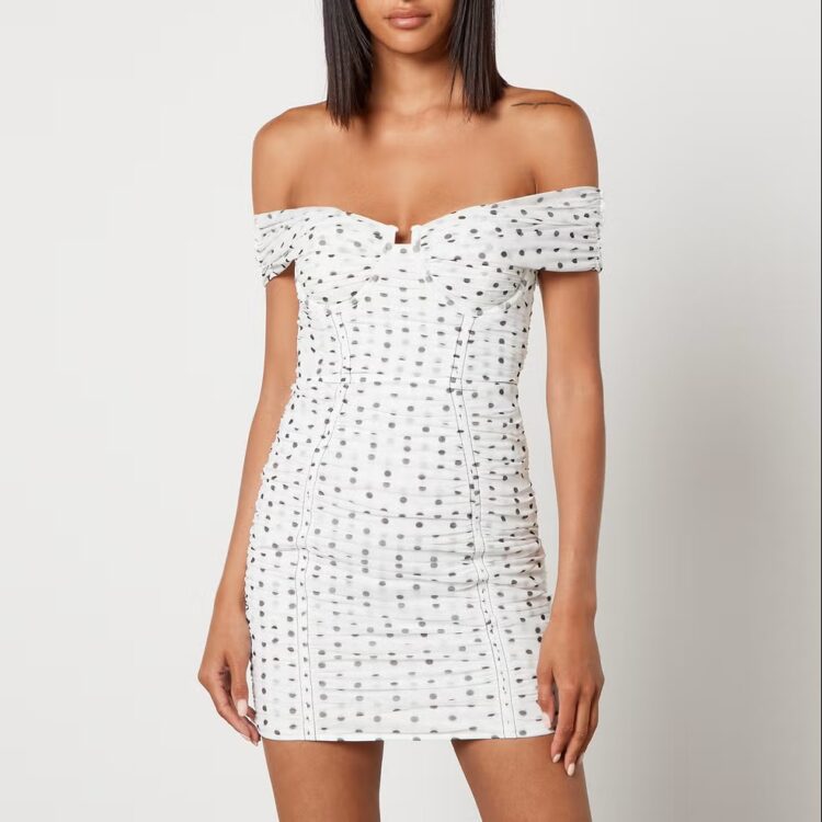 AFP - Self-Portrait Polka-Dot Print Chiffon Mini Dress