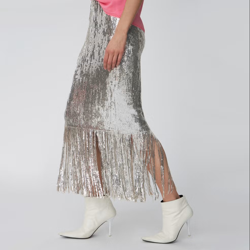AFP - Stella Nova Sequinned Mesh Midi Skirt