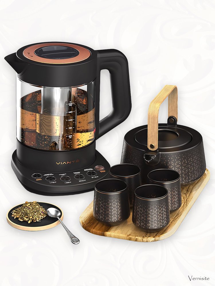 Electric kettle and ceramic luxury tea set - Gift
