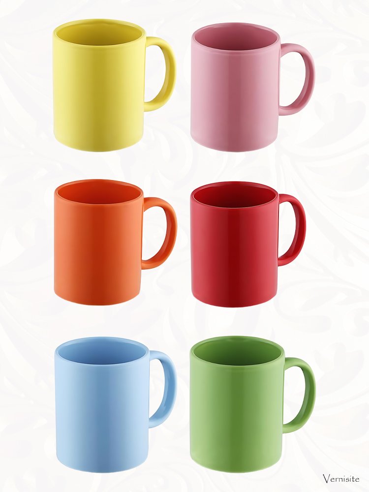Ceramic Colorful Cups with Handles - Gift