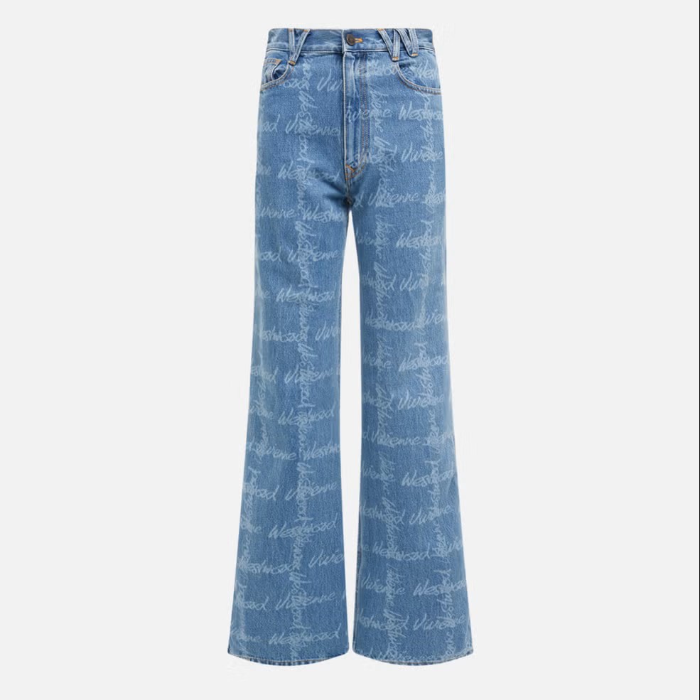 AFP - Vivienne Westwood Ray Logo-Print Denim Jeans