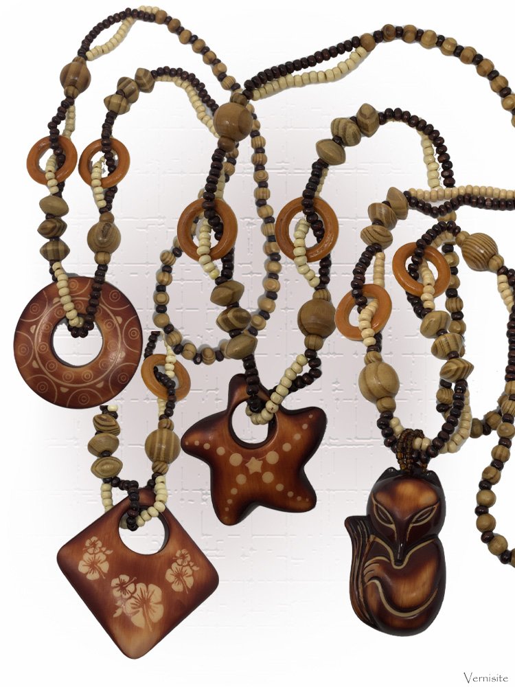 Vintage Handcrafted Wooden Necklace | Nature Inspired Boho Jewelry