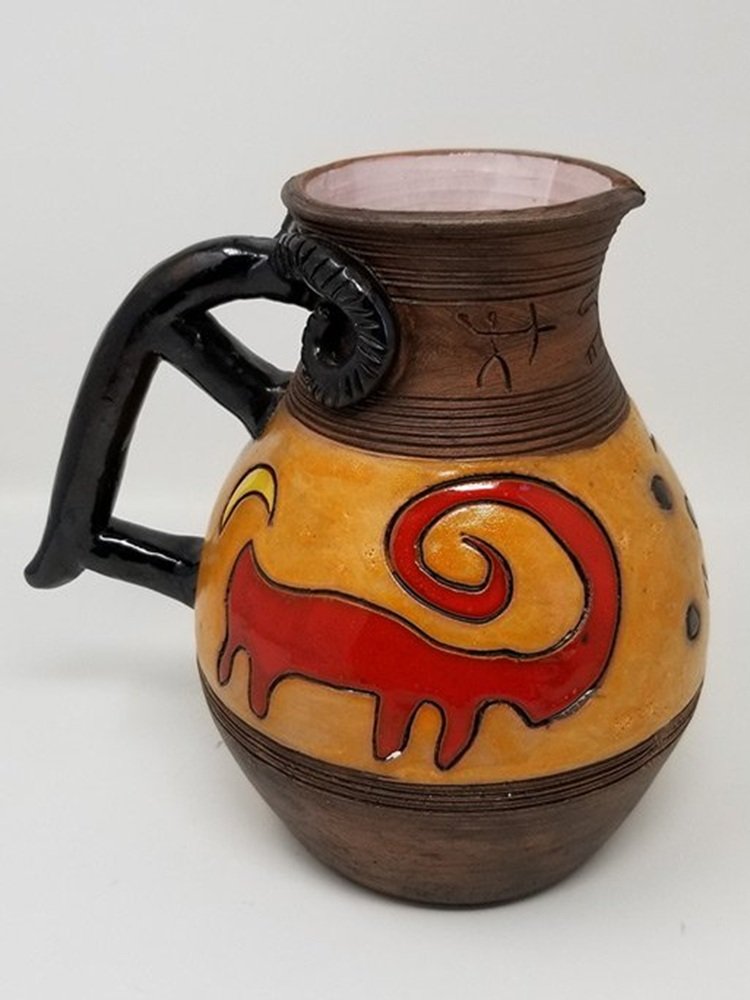 Handcrafted Armenian Ceramic Pottery Jar | Ancient Urartian Stone Age Symbol Home Decor & Artisan Gift