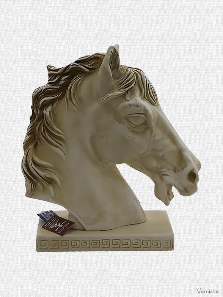 Handcrafted Greek Horse Head Sculpture | Classical Horse Bust Statue for Home & Office Décor