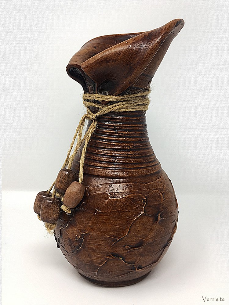 Handcrafted Rustic Ceramic Pitcher Vase | Artisan Decorative Jug for Farmhouse Home Décor