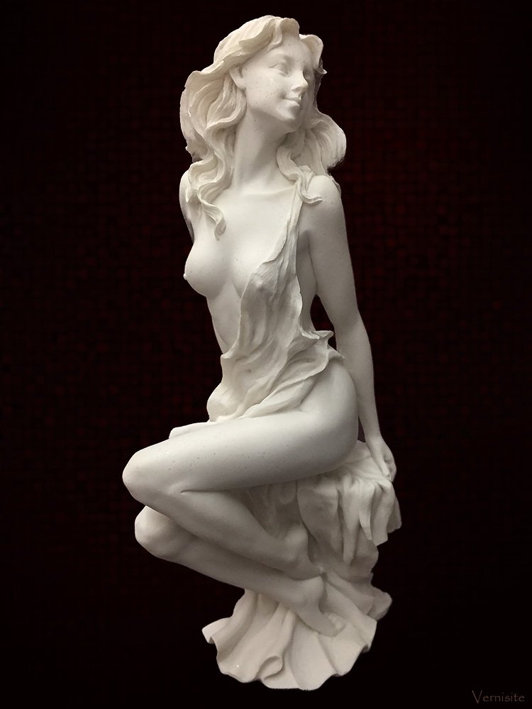 Handcrafted Seated Woman Sculpture | Elegant Feminine Art Statue for Home Décor