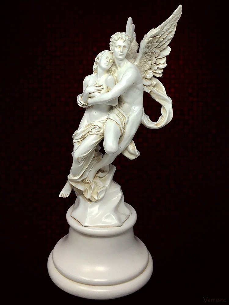 Psyche and Eros Statue | Handcrafted Greek Mythology Romantic Sculpture | Vernisite