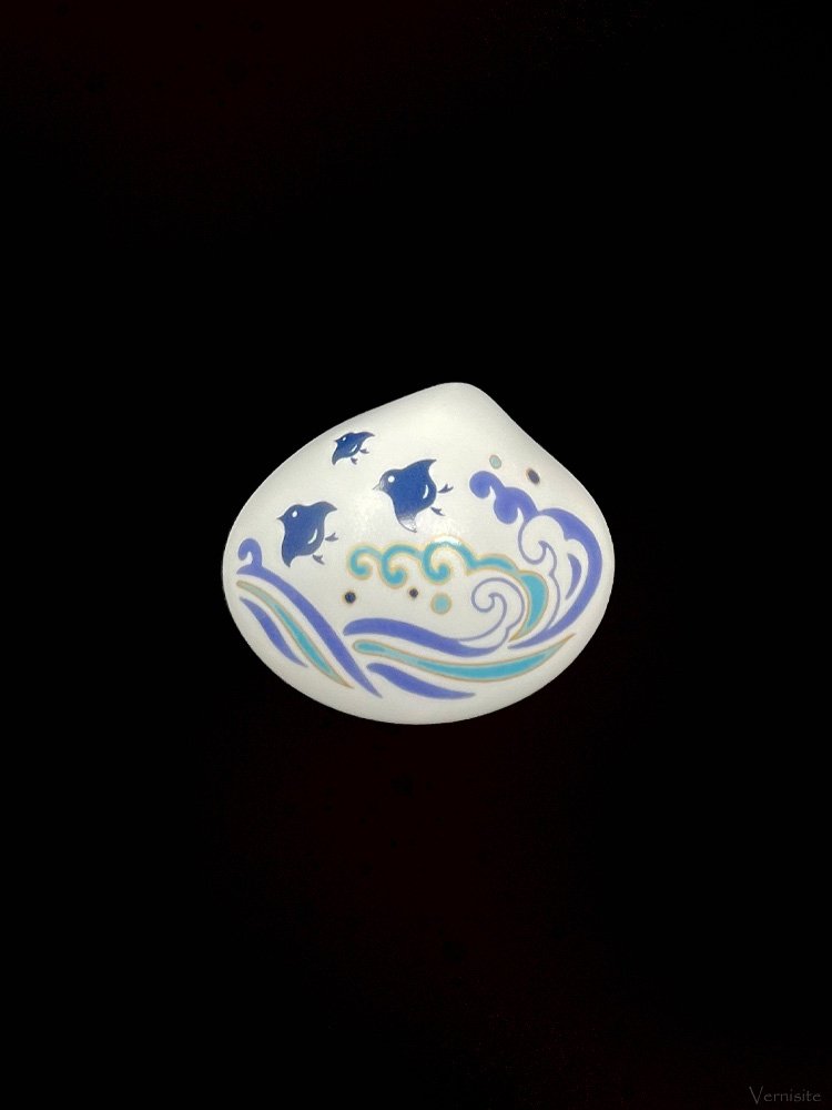 Kousaido Japanese Porcelain Incense Holder | Shell-Shaped Meditation Burner Tray