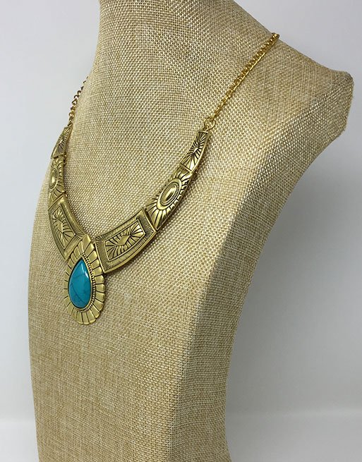 Indonesian Metal Pendant Necklace | Vintage Geometric Boho Jewelry - Image 2