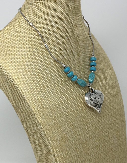 Indonesian Metal Pendant Necklace | Vintage Geometric Boho Jewelry - Image 3