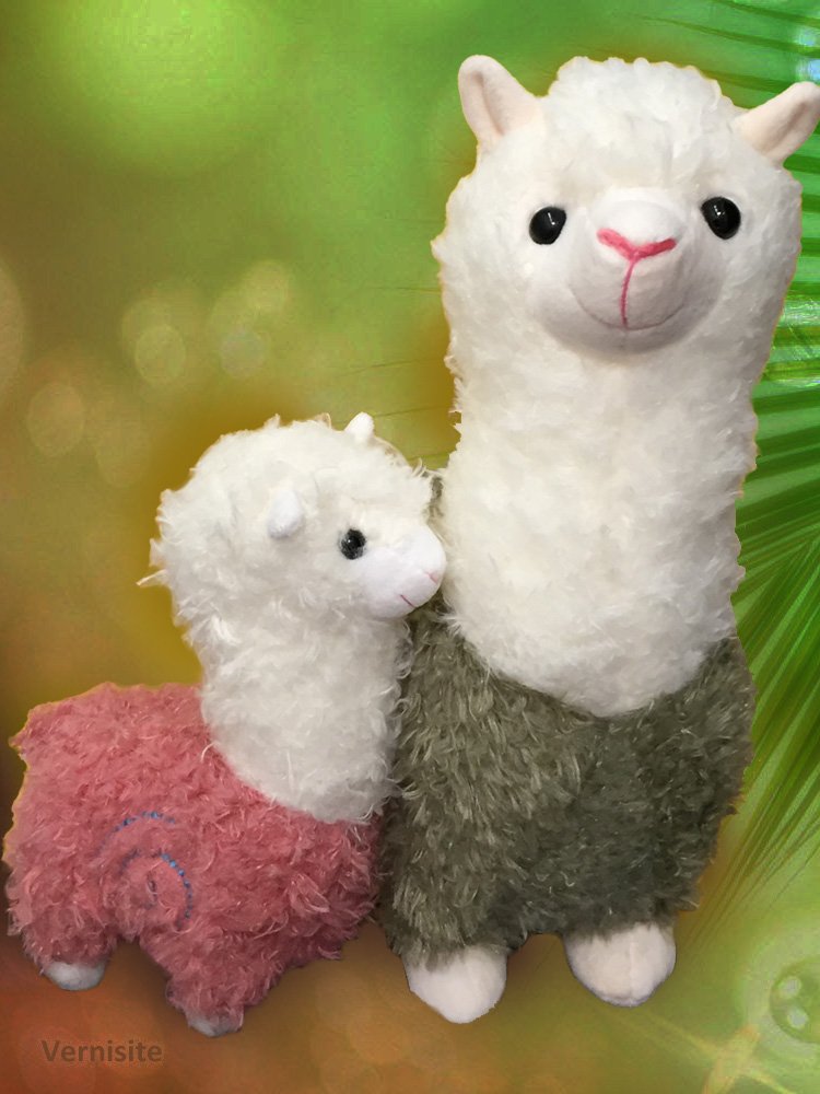 Happy Llama Plush Pillow Dolls Set of 2 – Soft Decorative Cushions