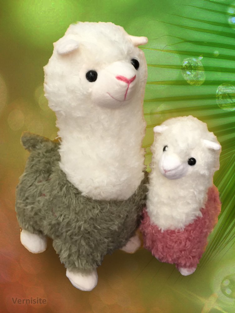 Happy Llama Plush Pillow Dolls Set of 2 – Soft Decorative Cushions - Image 2